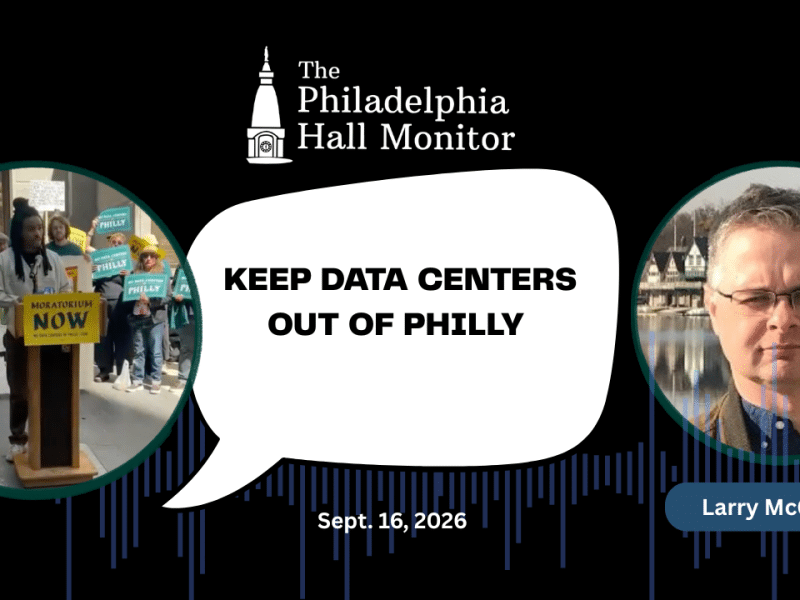 Hall Monitor show with data center protest